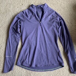 Light purple Nike quarter 1/4 zip long sleeve dri-fit Nike Element